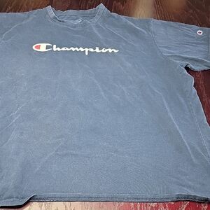 Champion Navy Short Sleeve Logo Tee
